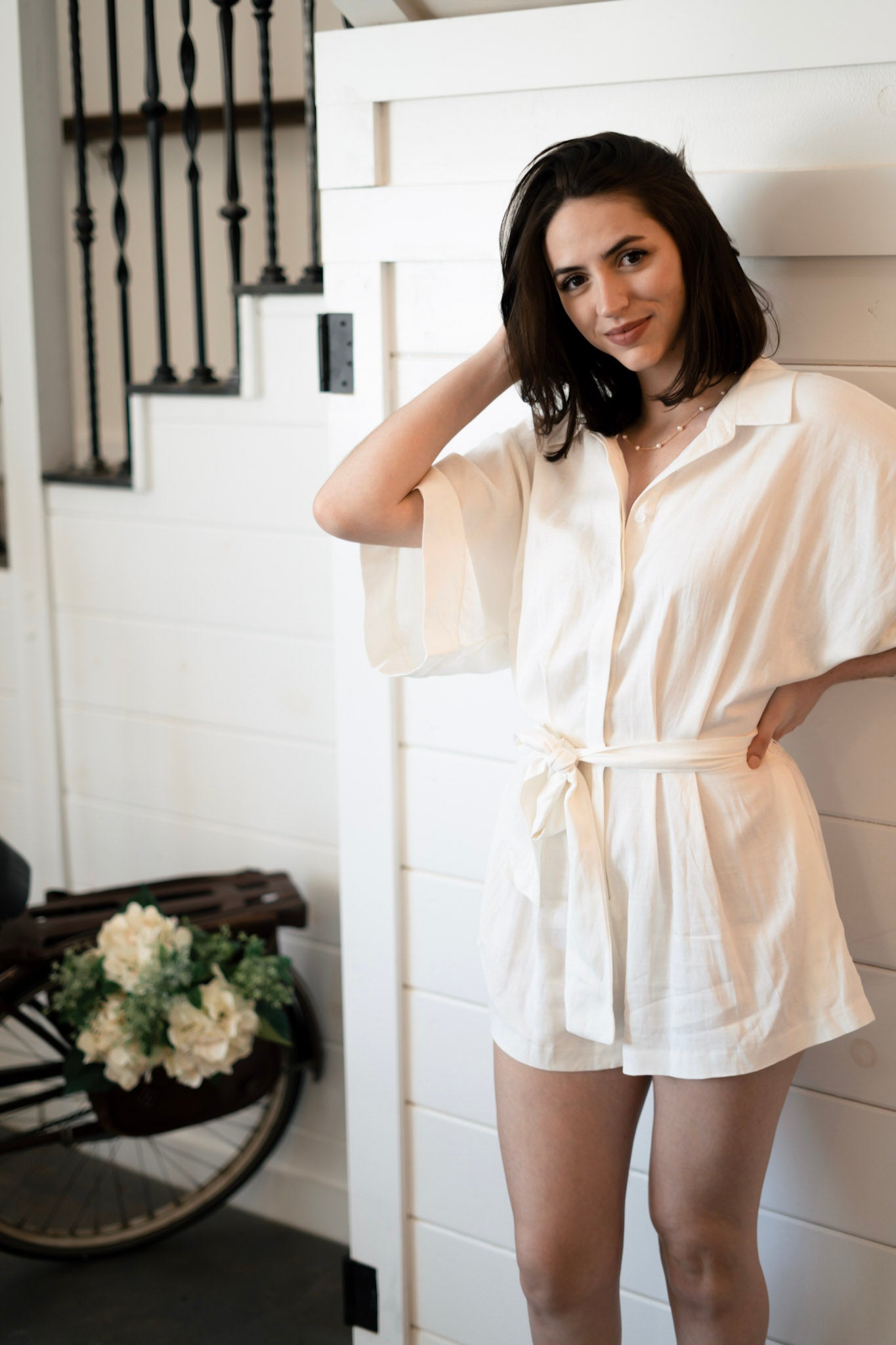 "My Girl" | Button Down Collared Romper