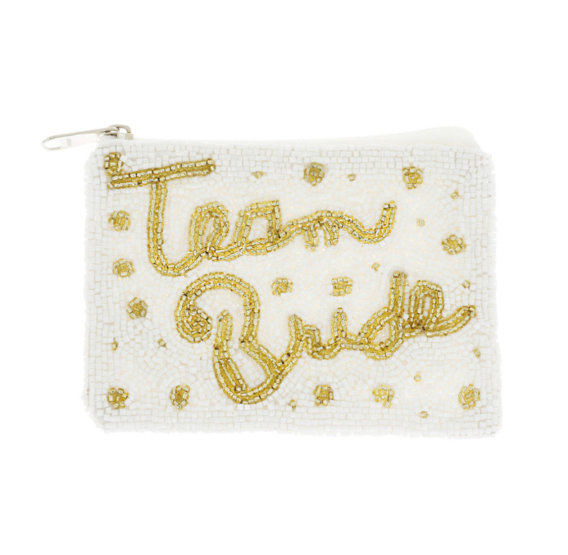 Team Bride Beaded Coin Bag | Pink & White Option